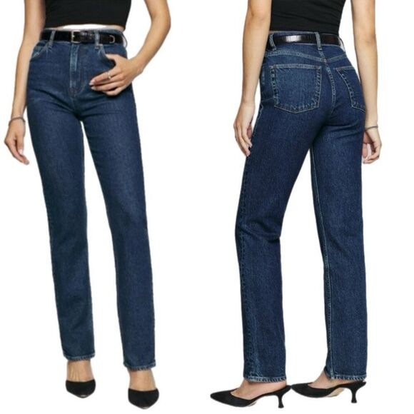 Reformation Liza Ultra High Rise Straight Jeans - Picture 1 of 6
